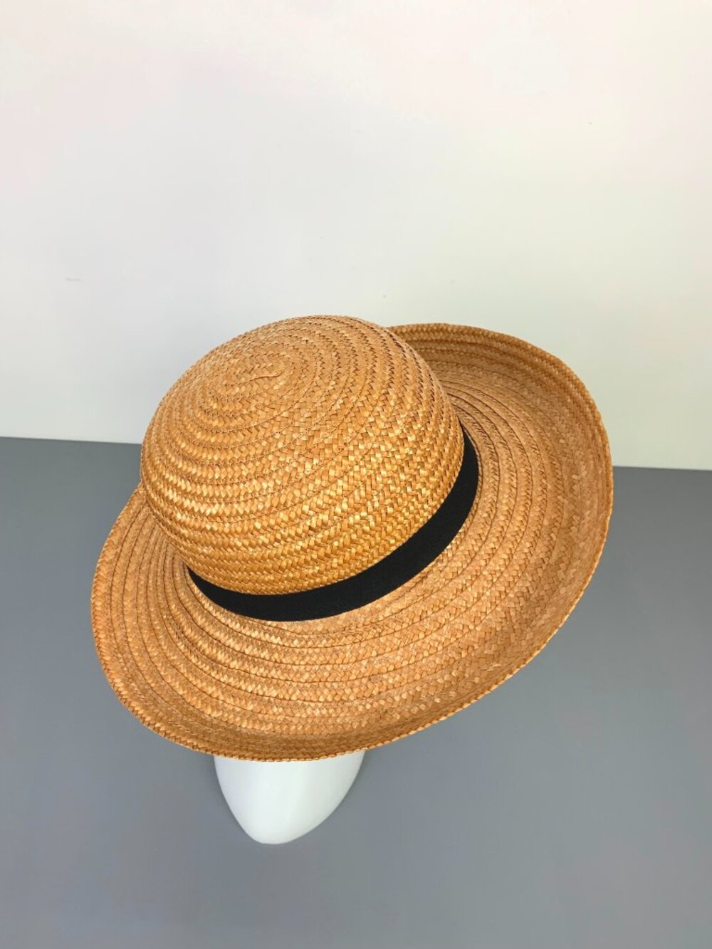 Natural Straw Sun Summer Hat by Filippo Catarzi Florence Italy Sz M - Picture 6 of 16
